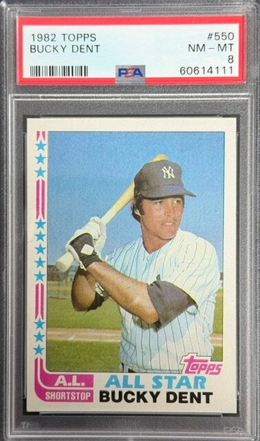 1982 Topps #550 Bucky Dent PSA 8