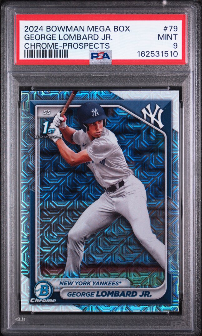 2024 Bowman Mega Box Chrome Prospects George Lombard Jr. PSA 9 #79