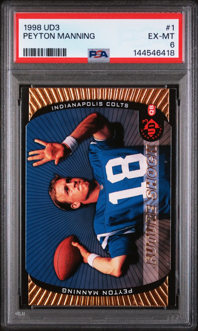 1998 UD3 #1 Peyton Manning RC PSA 6