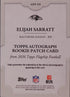 2026 Topps Elijah Sarratt Auto Rookie Patch Card Orange /25