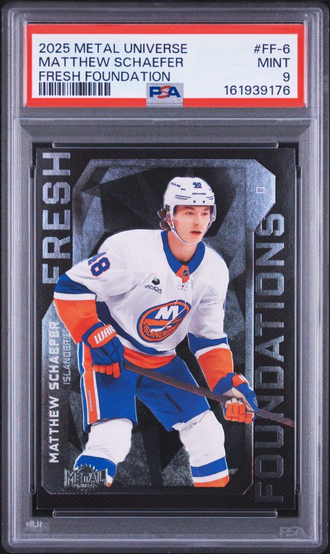 2025-26 Skybox Metal Universe Matthew Schaefer Fresh Foundation PSA 9