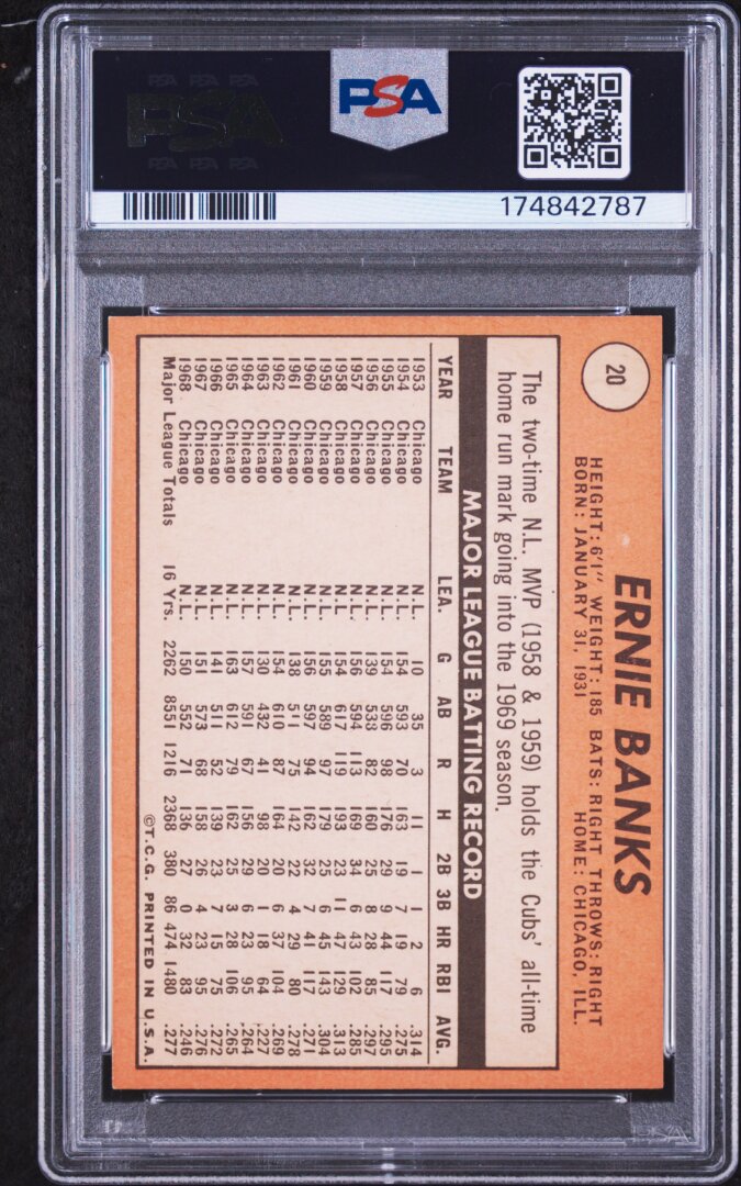 1969 Topps Ernie Banks PSA 4 #20