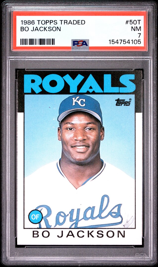 1986 Topps Traded #50T Bo Jackson PSA 7
