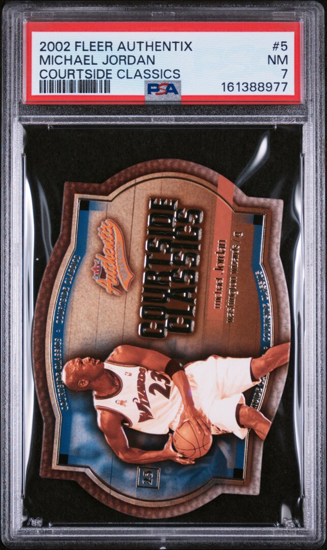 2002 Fleer Authentix Courtside Classics Michael Jordan PSA 7 #5