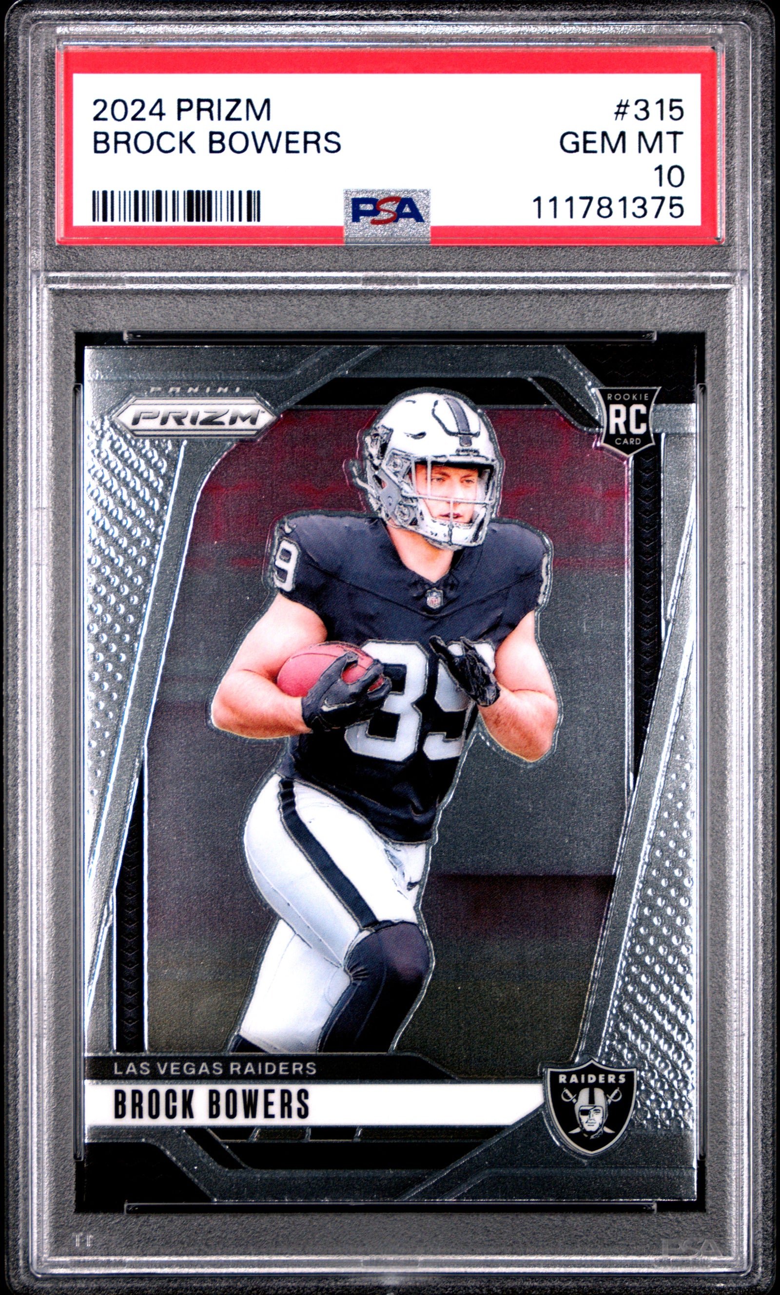 2024 Panini Prizm 315 Brock Bowers PSA 10