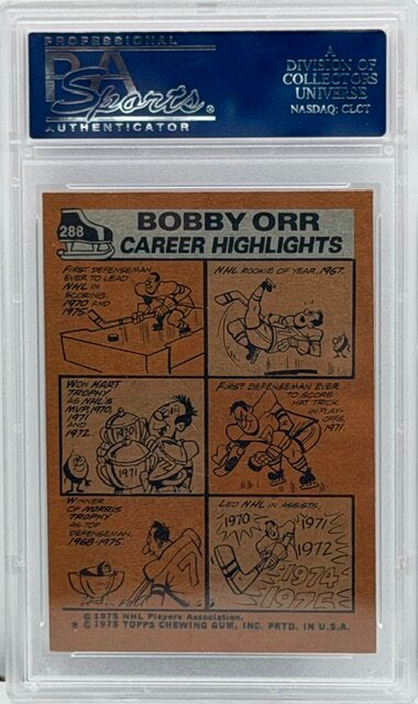 1975 Topps Bobby Orr PSA 8 #288