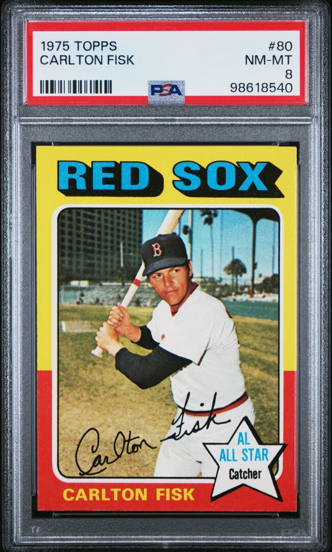 1975 Topps Carlton Fisk PSA 8 #80