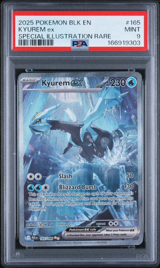 2025 Pokemon Blk En-Black Bolt Kyurem Ex Special Illustration Rare PSA 9 #165