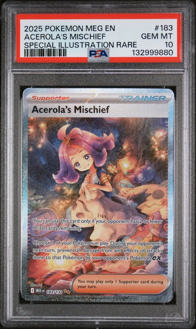 2025 Pokemon Mega Evolution Acerola's Mischief SIR PSA 10 #183