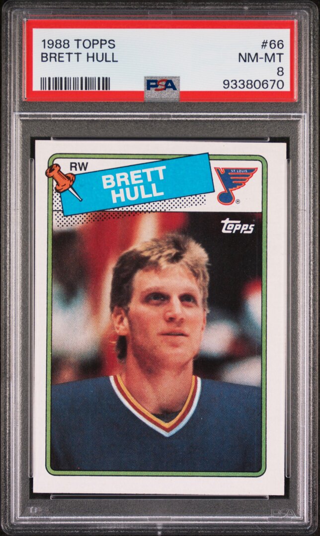 1988 Topps #66 Brett Hull PSA 8