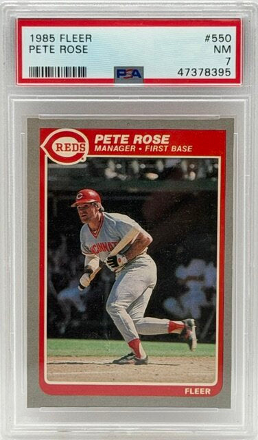 1985 Fleer Pete Rose PSA 7 #550