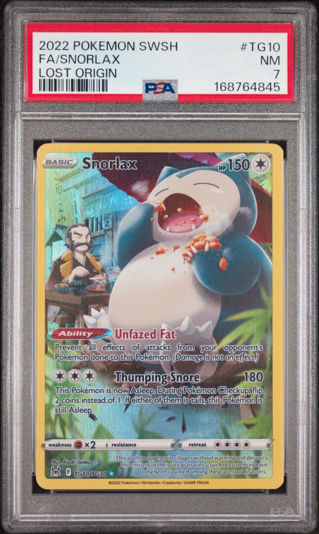 2022 Pokemon Sword & Shield Lost Origin Fa/snorlax Lost Origin PSA 7 #TG10