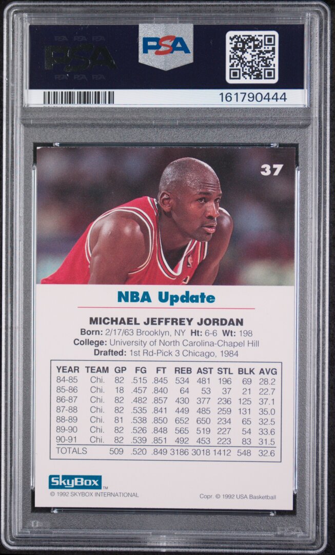 1992 Skybox USA Basketball Michael Jordan PSA 7 #37