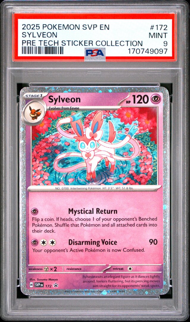2025 Pokemon SVP Promo Sylveon Pre Tech Sticker PSA 9 #172