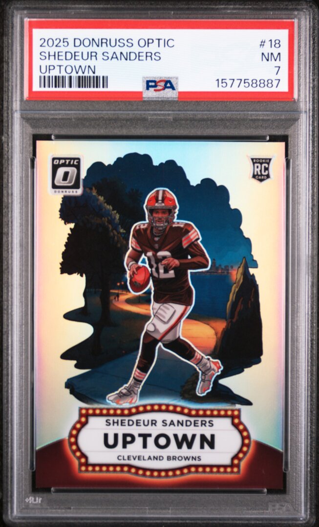2025 Panini Donruss Optic Uptown Shedeur Sanders PSA 7 #18
