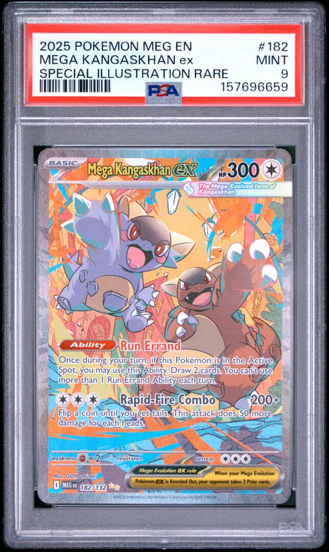 2025 Pokemon Mega Evolution Mega Kangaskhan Ex SIR PSA 9 #182