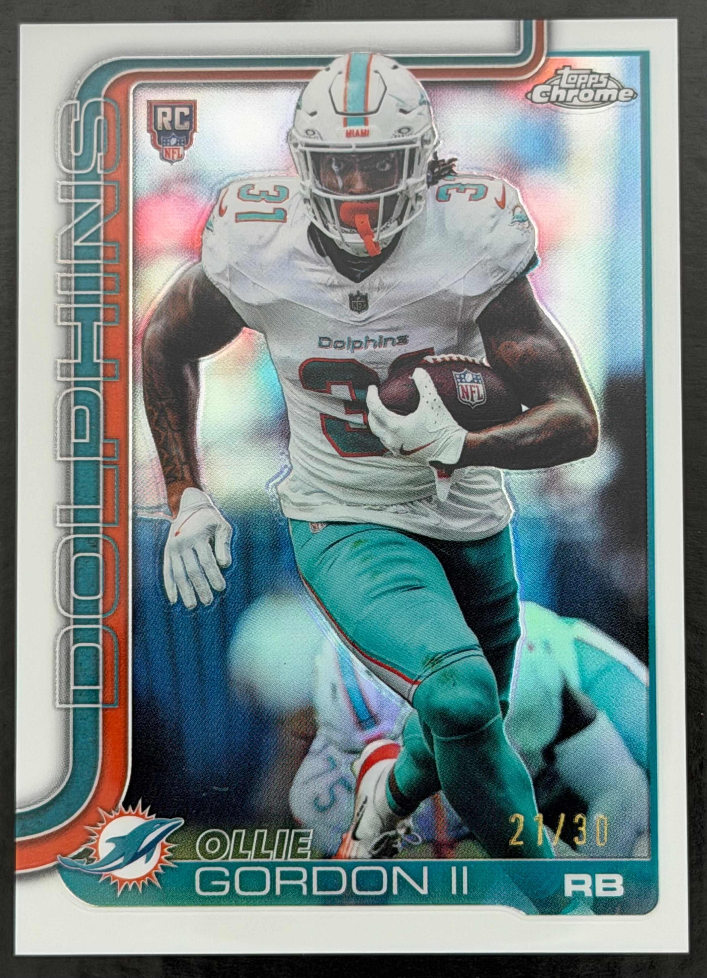 2025 Topps Chrome Ollie Gordon White RC /30