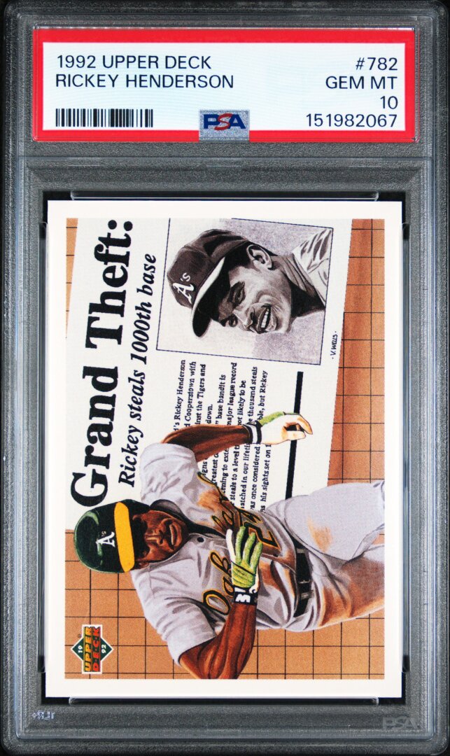 1992 Upper Deck Rickey Henderson PSA 10 #782