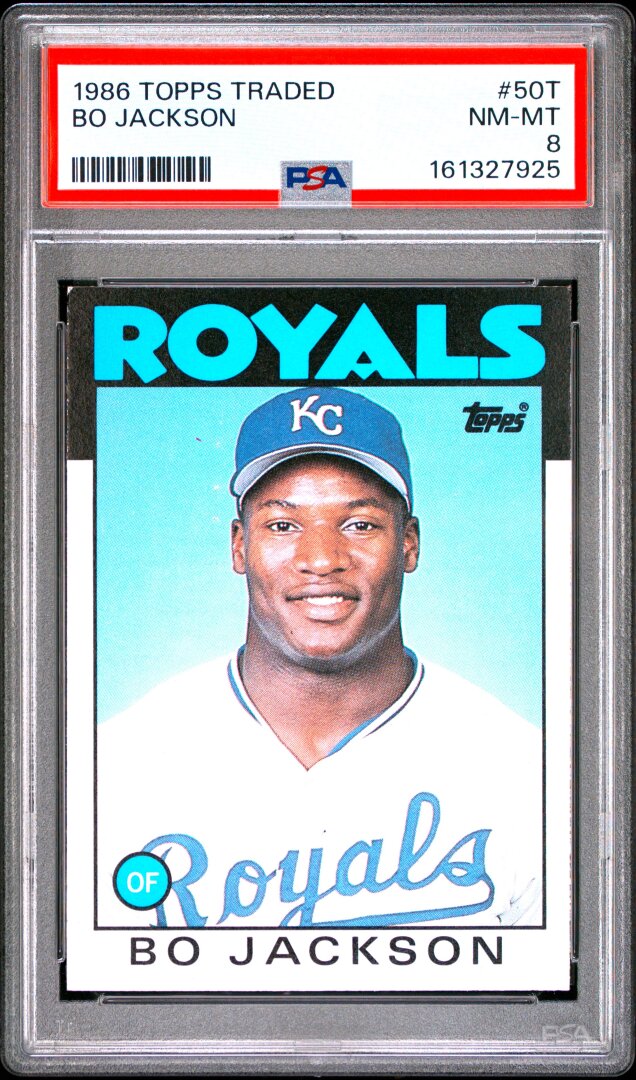 1986 Topps Traded #50T Bo Jackson PSA 8