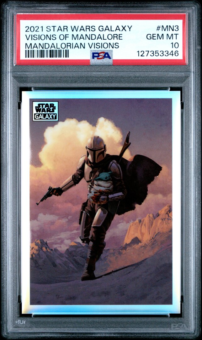 2021 Topps Star Wars Galaxy Chrome Mandalorian Visions of Mandalore #MN3 PSA 10
