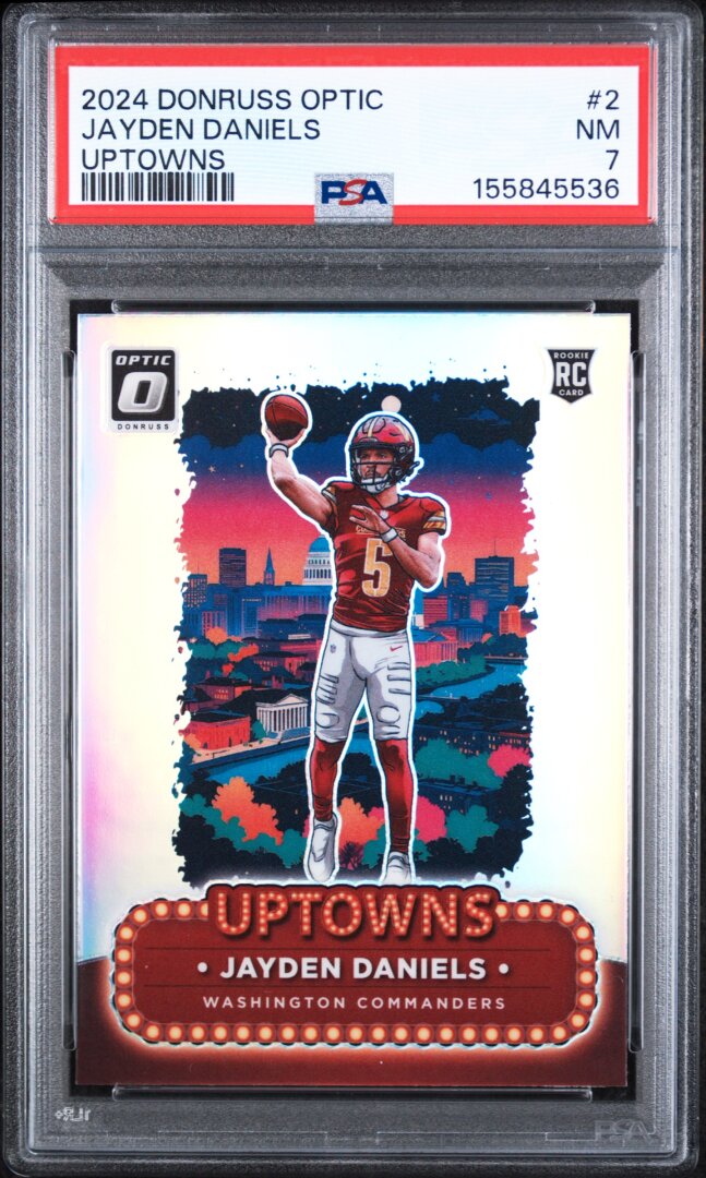 2024 Panini Donruss Optic Jayden Daniels Uptowns #2 PSA 7