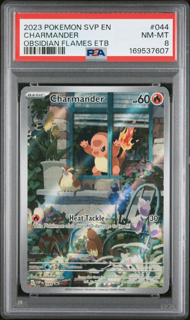 2023 Pokemon SVP Promo Charmander Obsidian Flames ETB PSA 8 #044