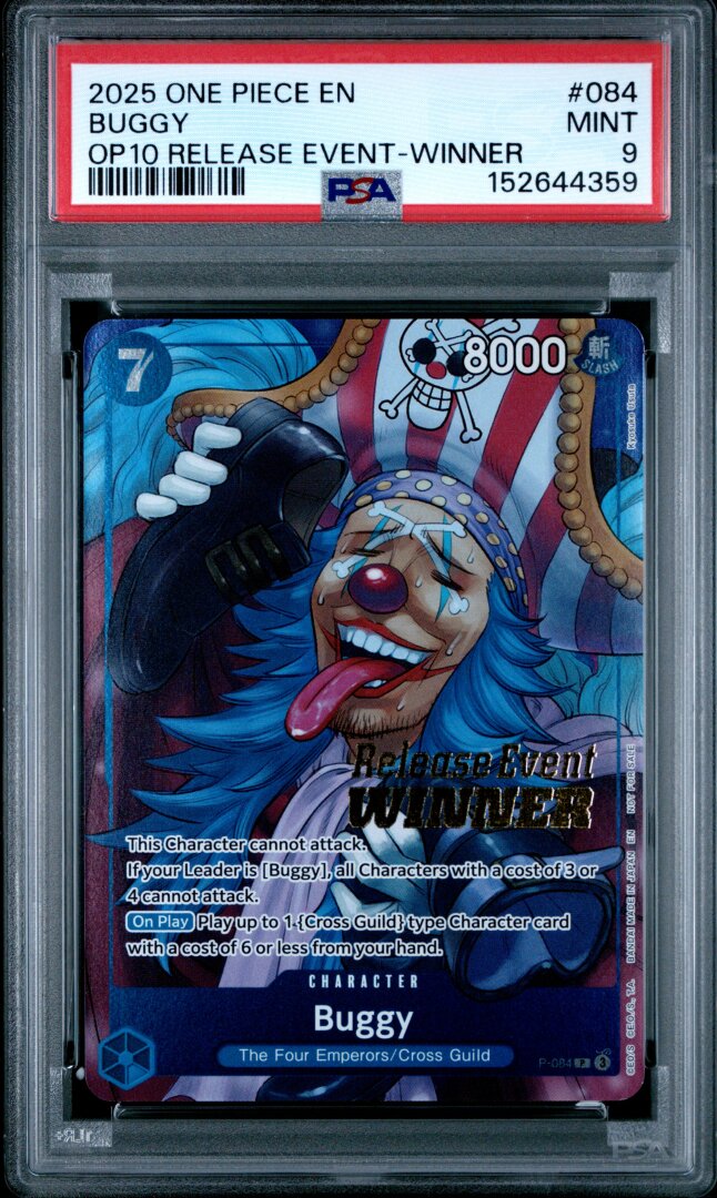 2025 One Piece Promos Buggy Op10 Release Event-winner PSA 9 #084