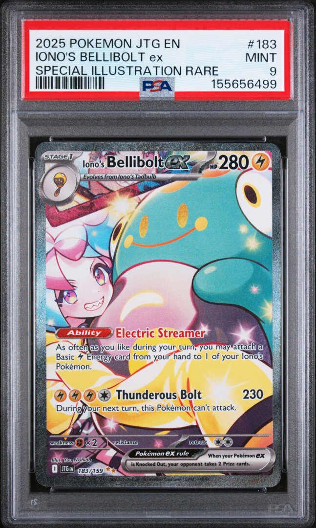 2025 Pokemon Journey Together Iono's Bellibolt Ex SIR PSA 9 #183