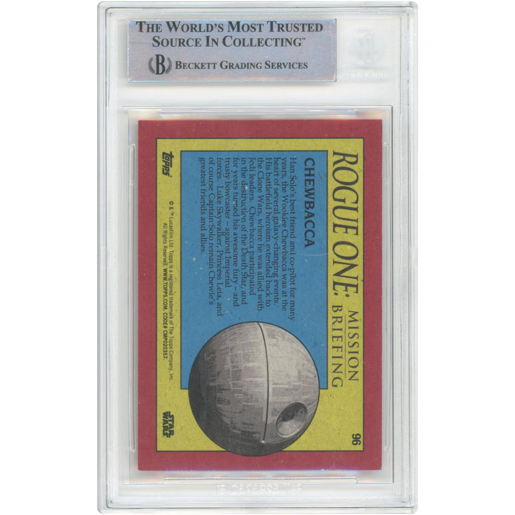 2016 Topps Rogue One Star Wars Peter Mayhew Autograph Mission Briefing BAS Authentic