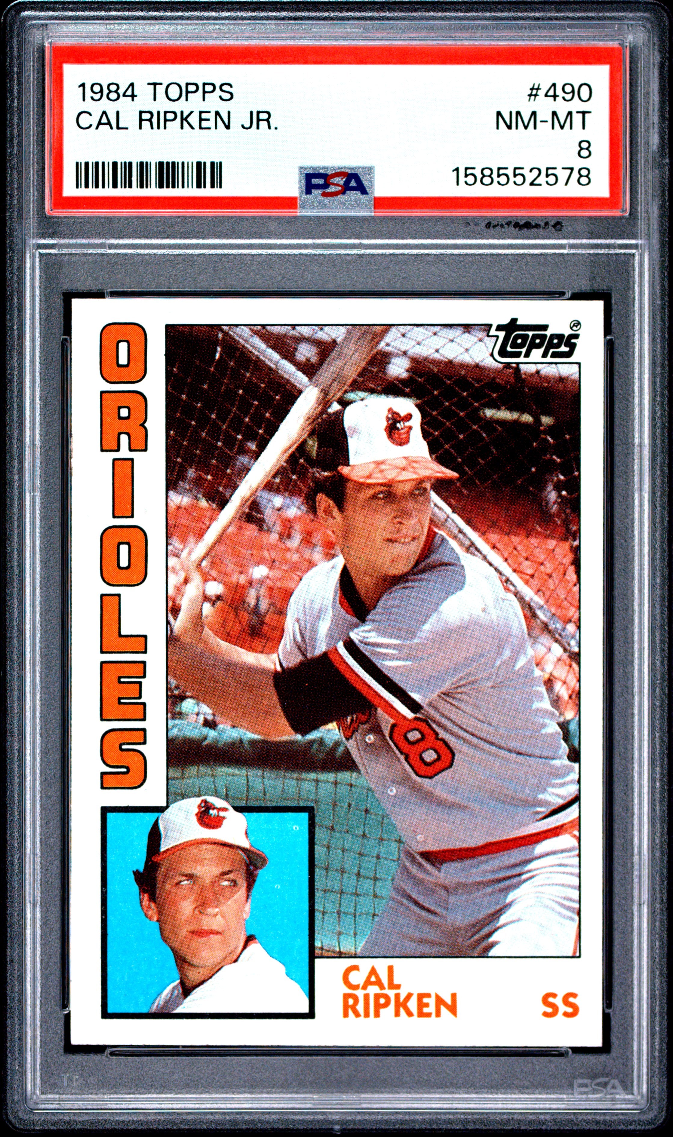 1984 TOPPS 490 CAL RIPKEN JR. PSA 8 - front