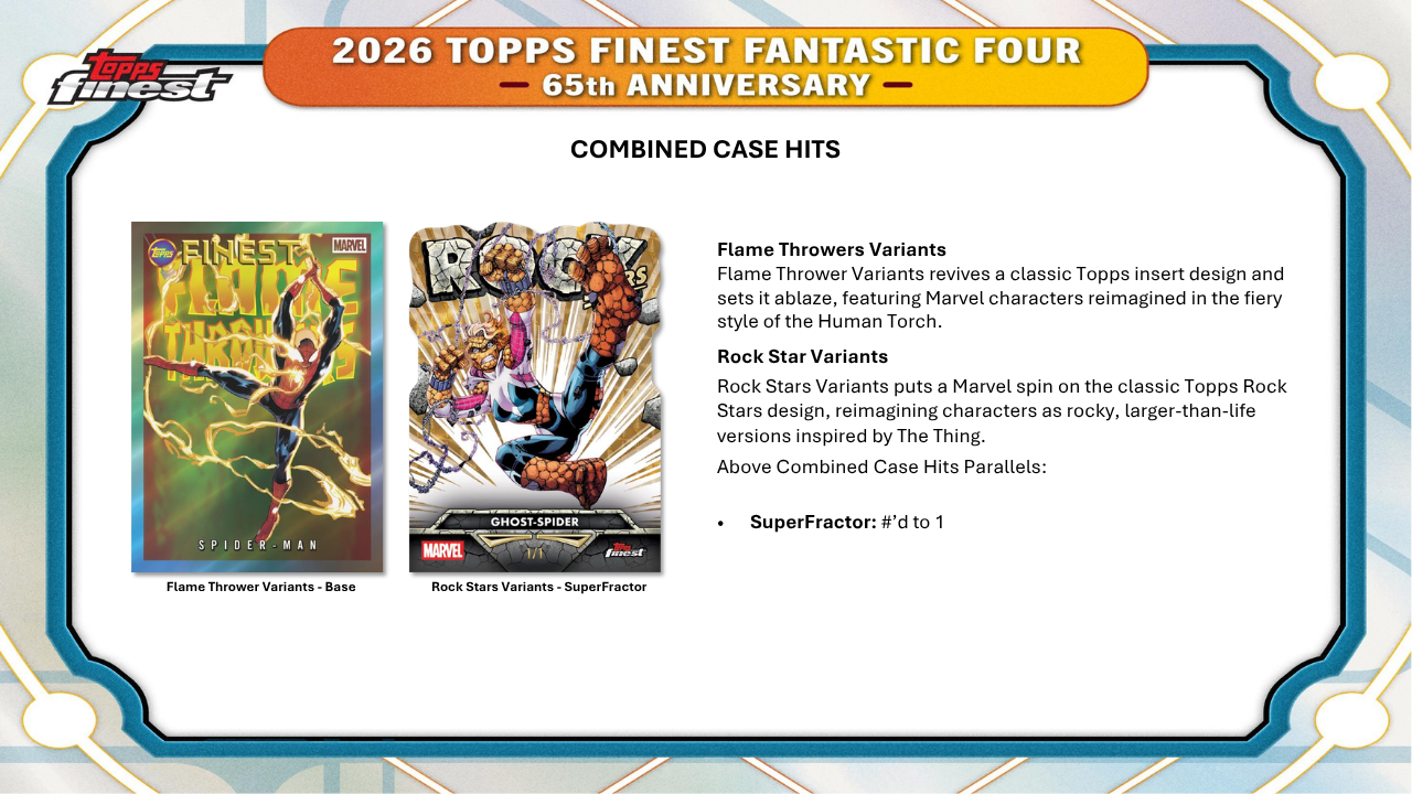 2026 Topps Marvel Finest Fantastic Four Hobby Box