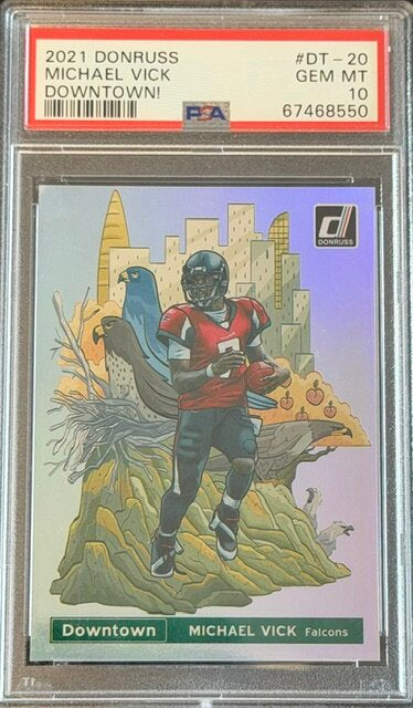 2021 Panini Donruss #DT-20 Michael Vick Downtown! PSA 10