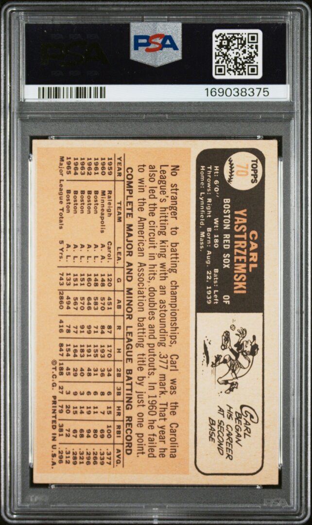 1966 Topps Carl Yastrzemski PSA 4 #70