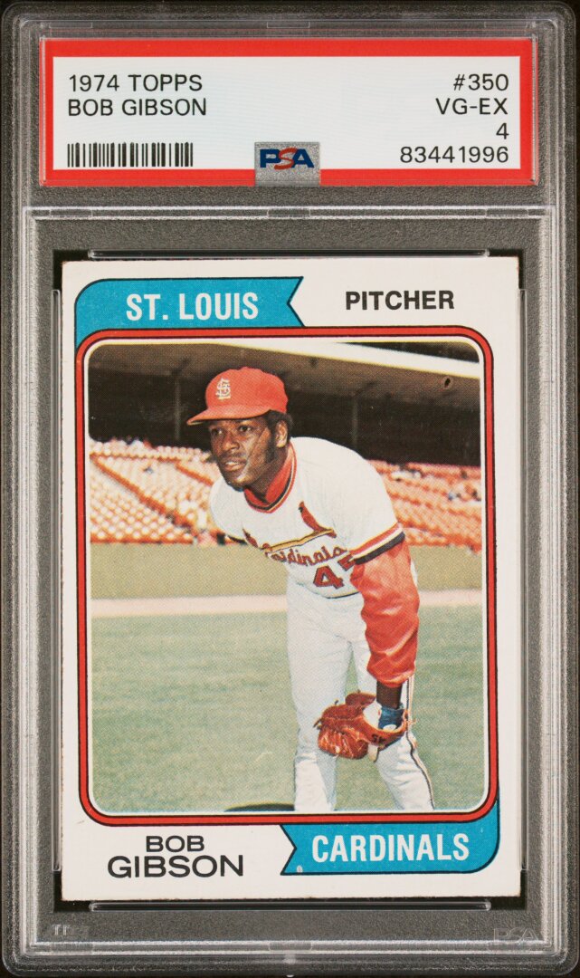 1974 Topps #350 Bob Gibson PSA 4