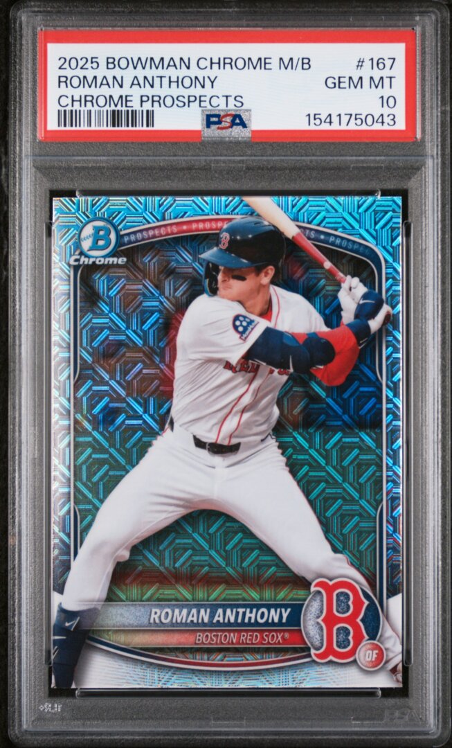 2025 Bowman Chrome Mega Box Chrome Prospects Roman Anthony PSA 10 #167