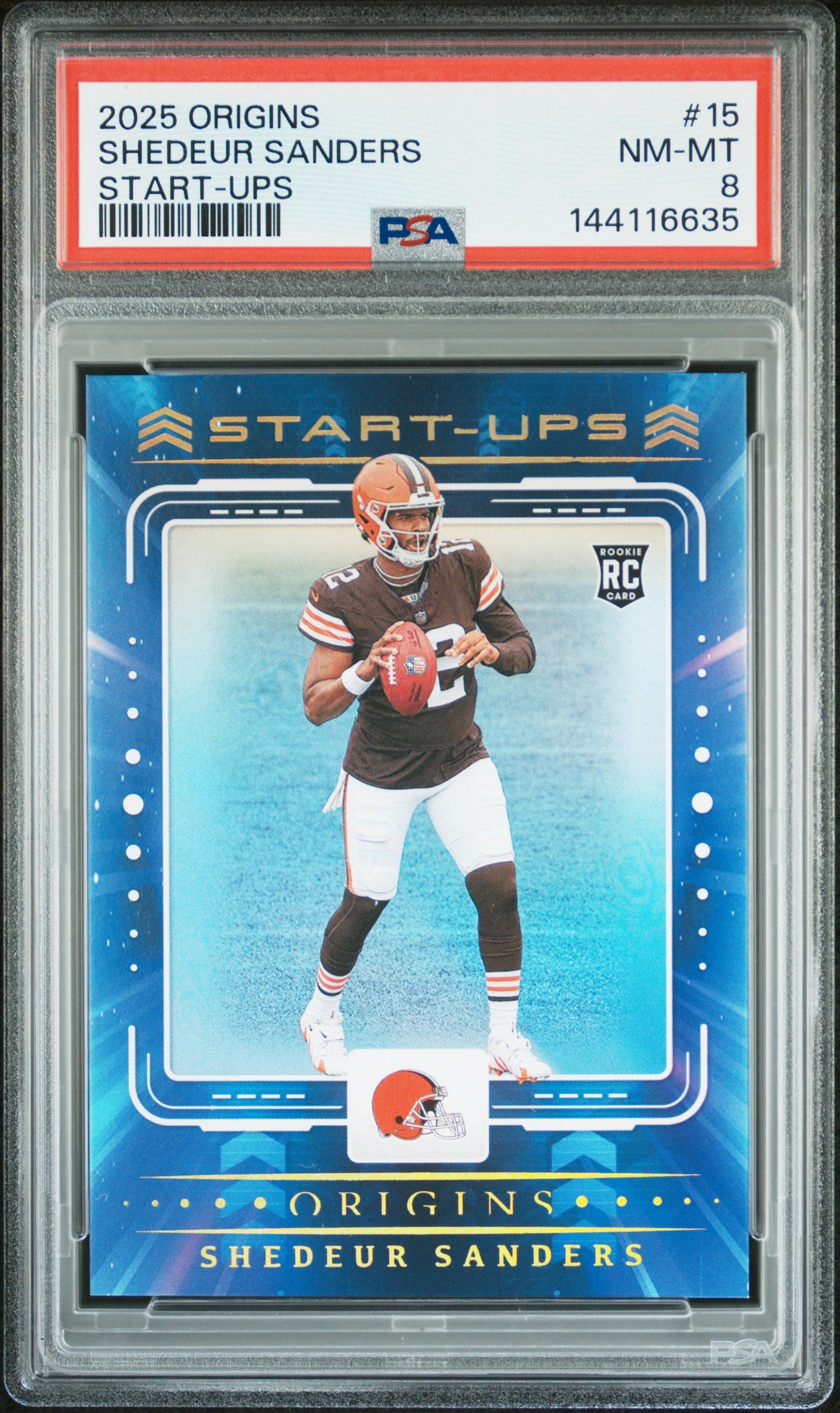 2025 Panini Origins Start-Ups 15 Shedeur Sanders PSA 8