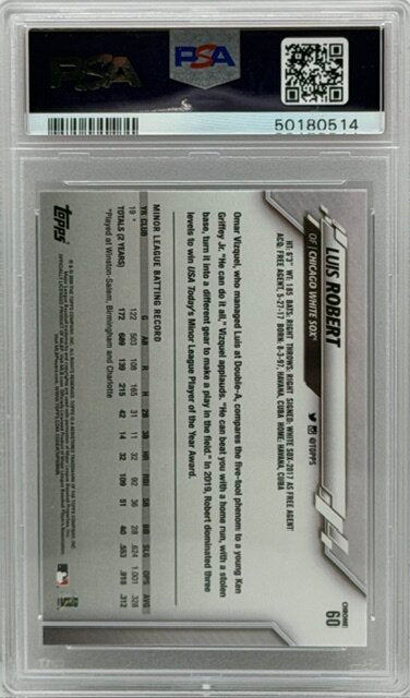 2020 Topps Chrome Luis Robert PSA 9 #60