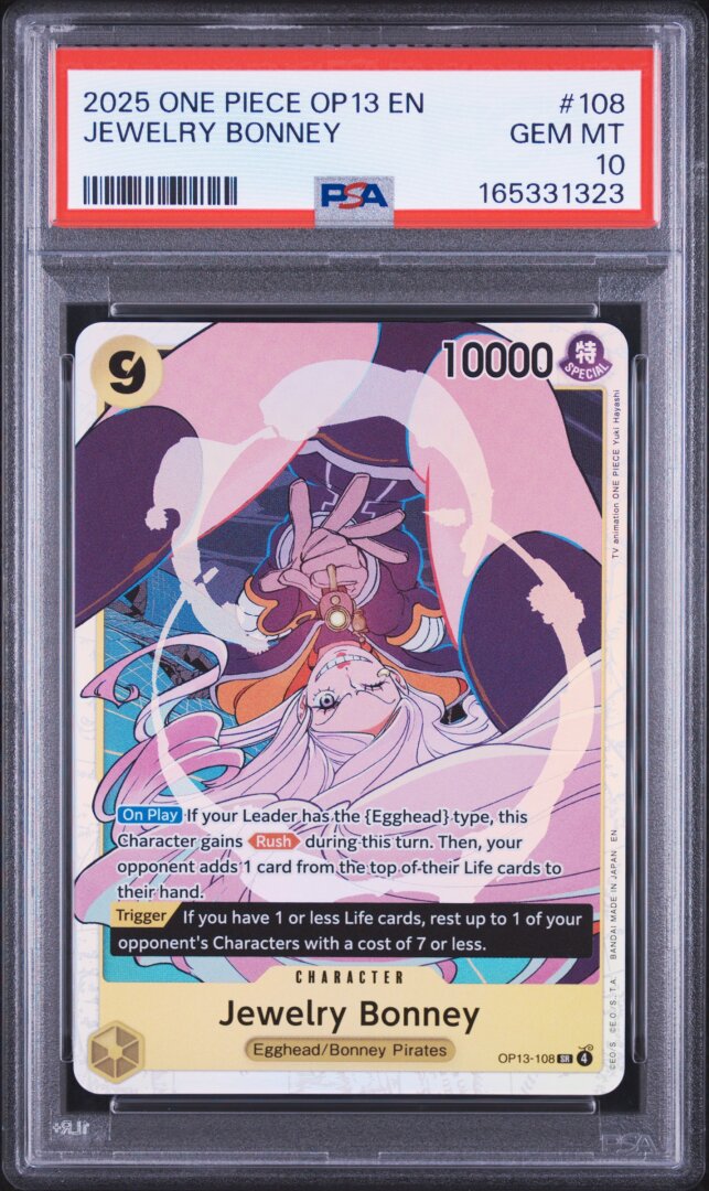 2025 One Piece Op13-Carrying On His Will Jewelry Bonney PSA 10 #108