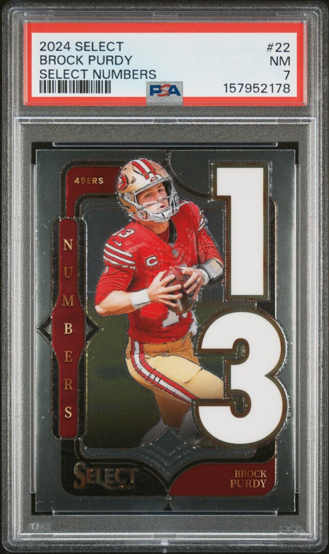 2024 Panini Select Numbers Brock Purdy PSA 7 #22