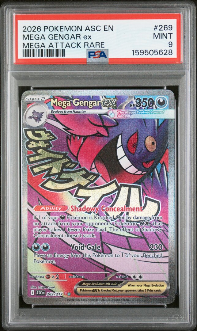 2026 Pokemon Asc En-Ascended Heroes Mega Gengar Ex Mega Attack Rare PSA 9 #269