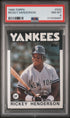 1986 TOPPS 500 RICKEY HENDERSON PSA 8 - front