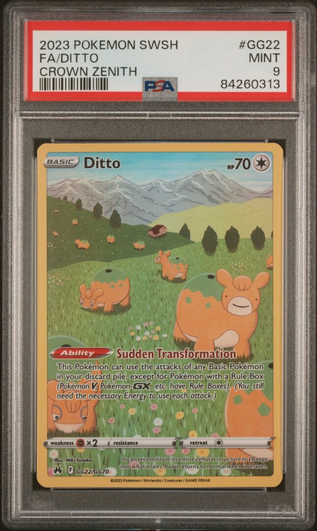 2023 Pokemon Sword And Shield Crown Zenith Fa/ditto Crown Zenith PSA 9 #GG22