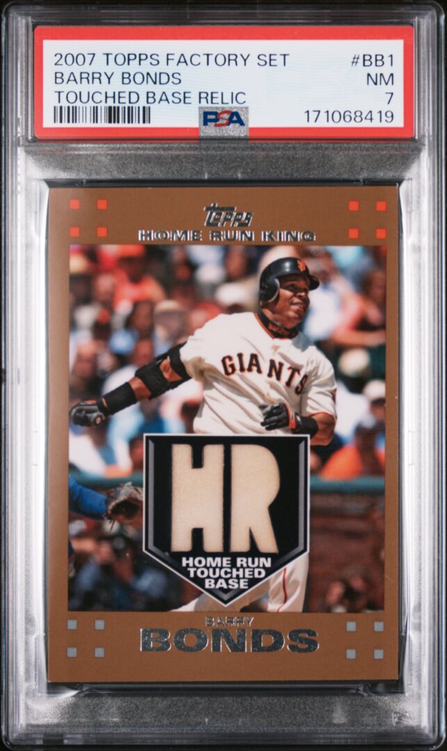 2007 Topps Factory Set Barry Bonds Barry Bonds Touched Base Relic PSA 7 #BB1