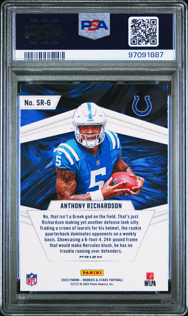 2023 Panini Rookies & Stars Stellar Rookies Anthony Richardson RC PSA 8 #SR6