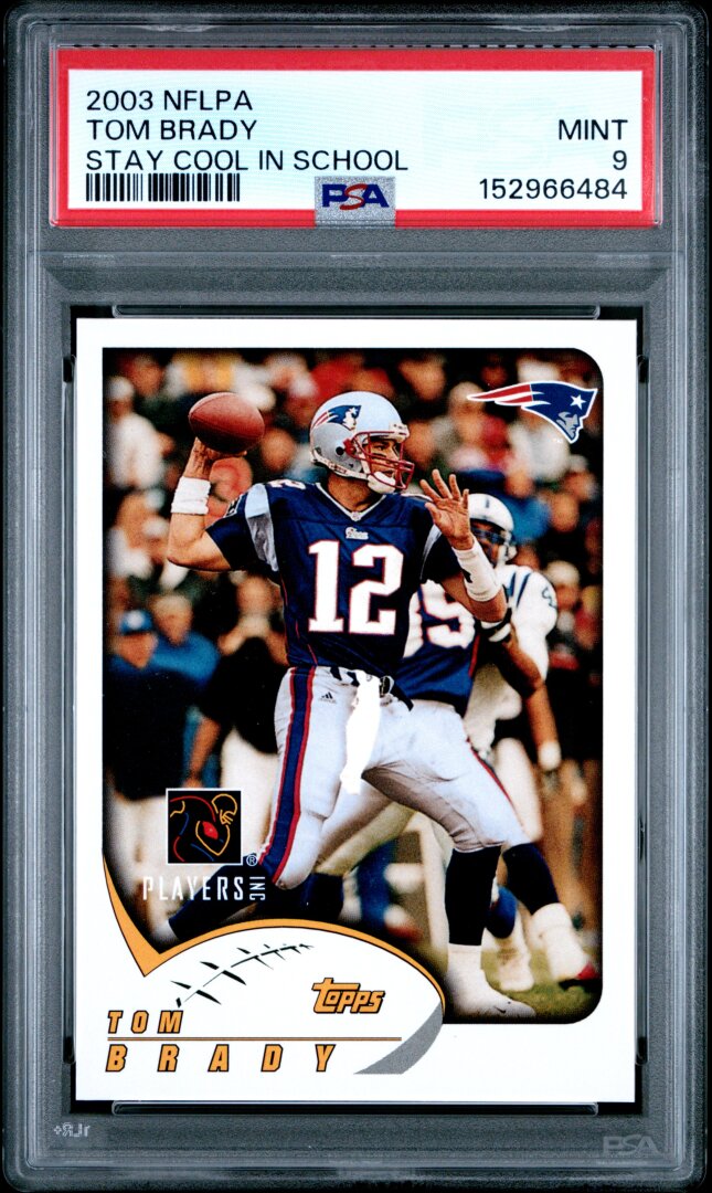 2003 NFLPA Stay Cool In School Tom Brady PSA 9
