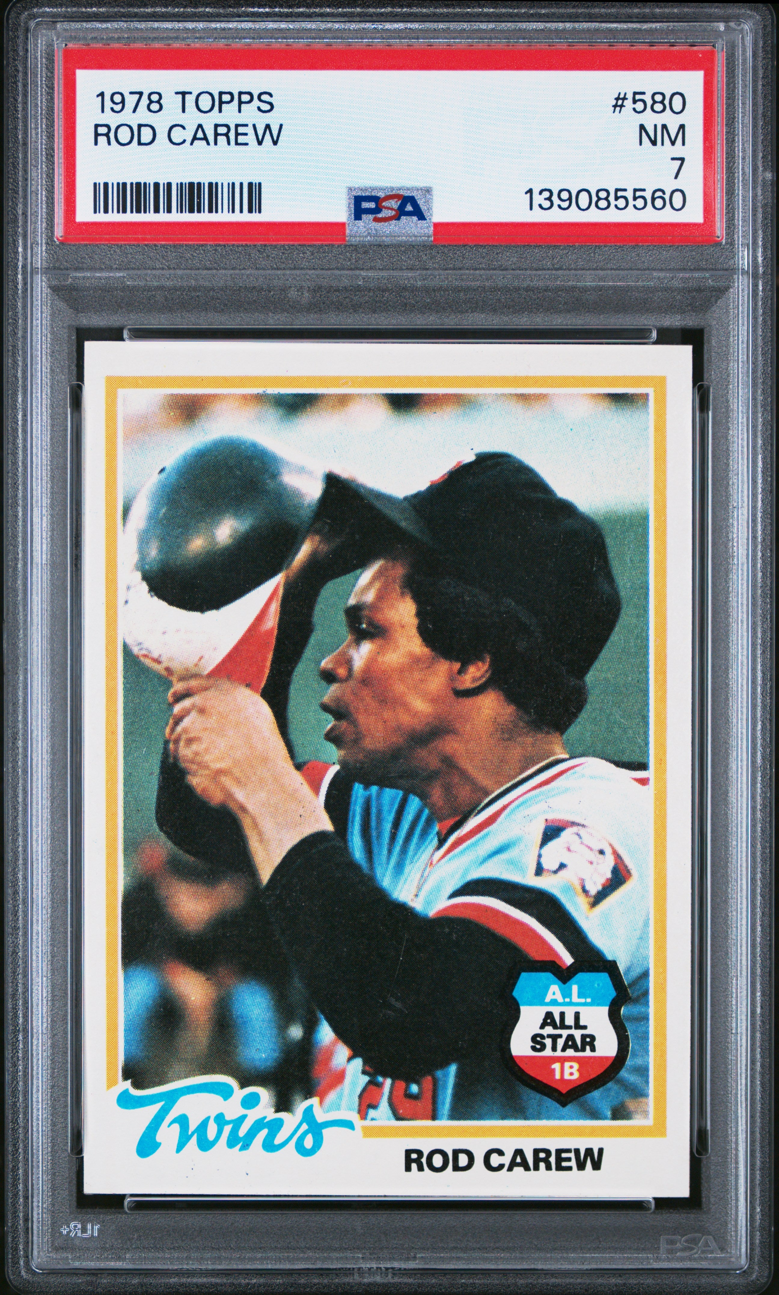 1978 Topps 580 Rod Carew PSA 7