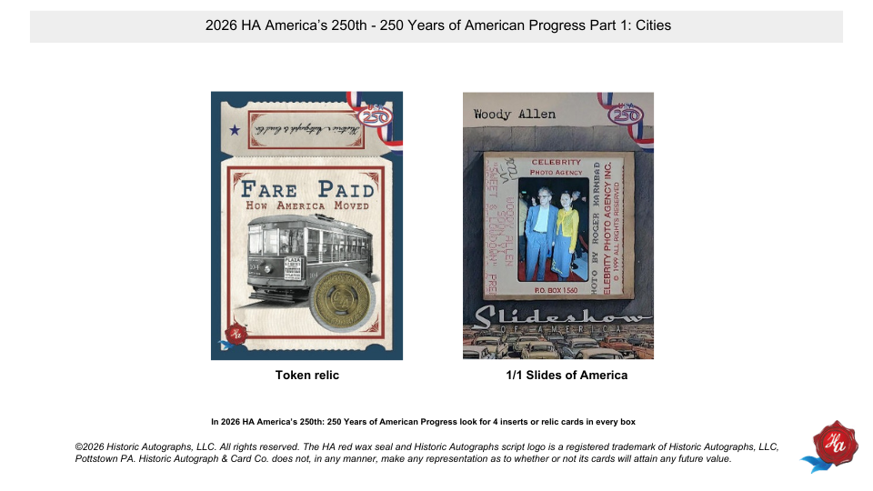 2026 Historic Autograph America's 250th Part 1