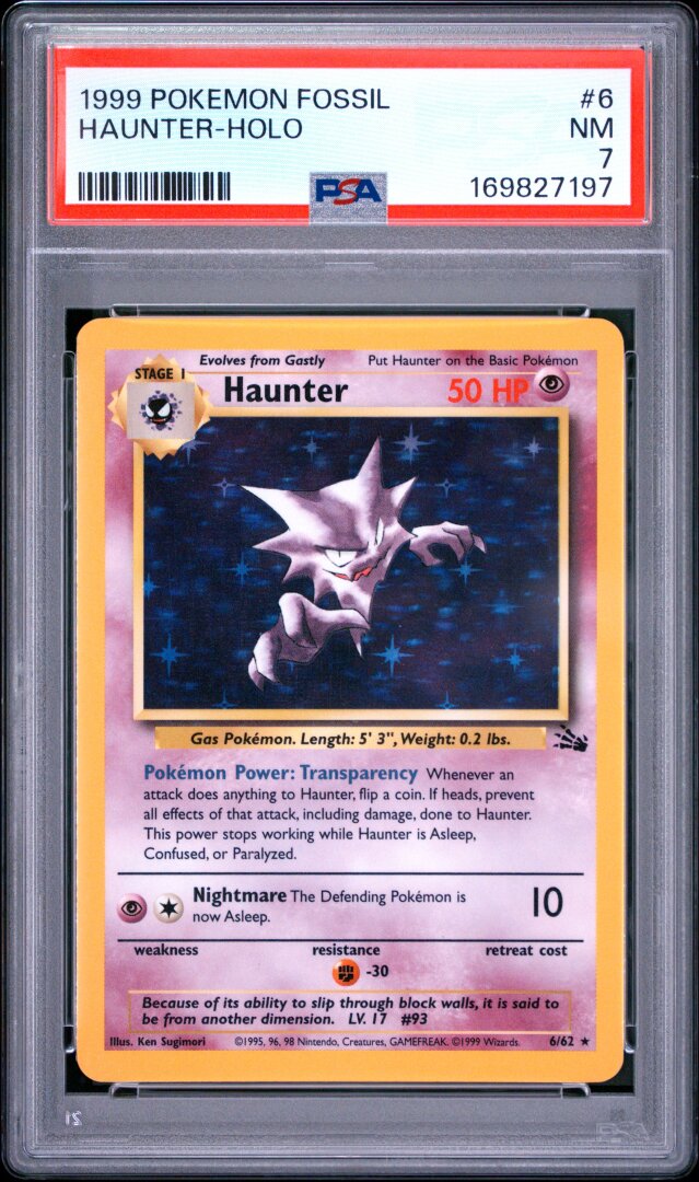 1999 Pokemon Fossil Haunter-Holo PSA 7 #6