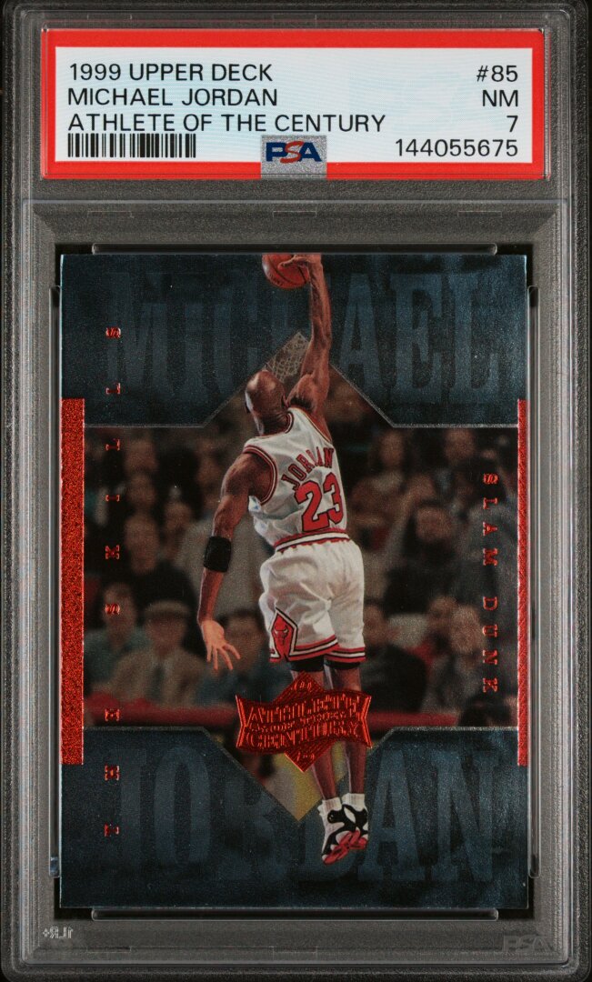 1999 Upper Deck Michael Jordan Athlete of The Century #85 PSA 7