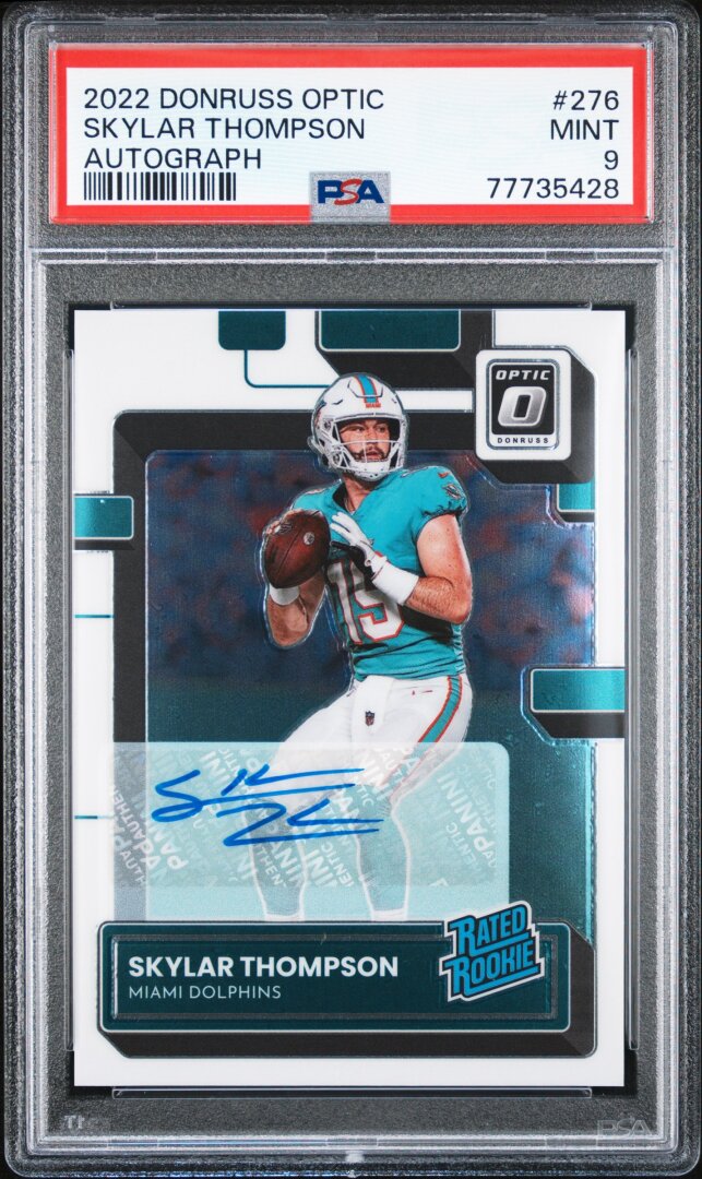 2022 Donruss Optic Skylar Thompson RC Auto PSA 9 #276